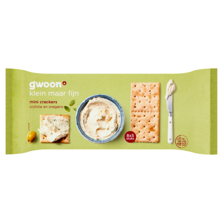 g'woon Mini Crackers Olijfolie en Oregano 250 g