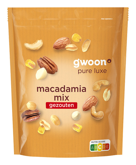 g'woon Macadamiamix Gezouten