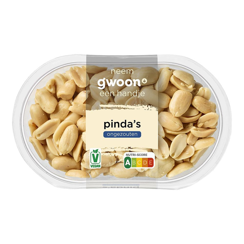 G'woon cup pinda's ongezouten 275 gr
