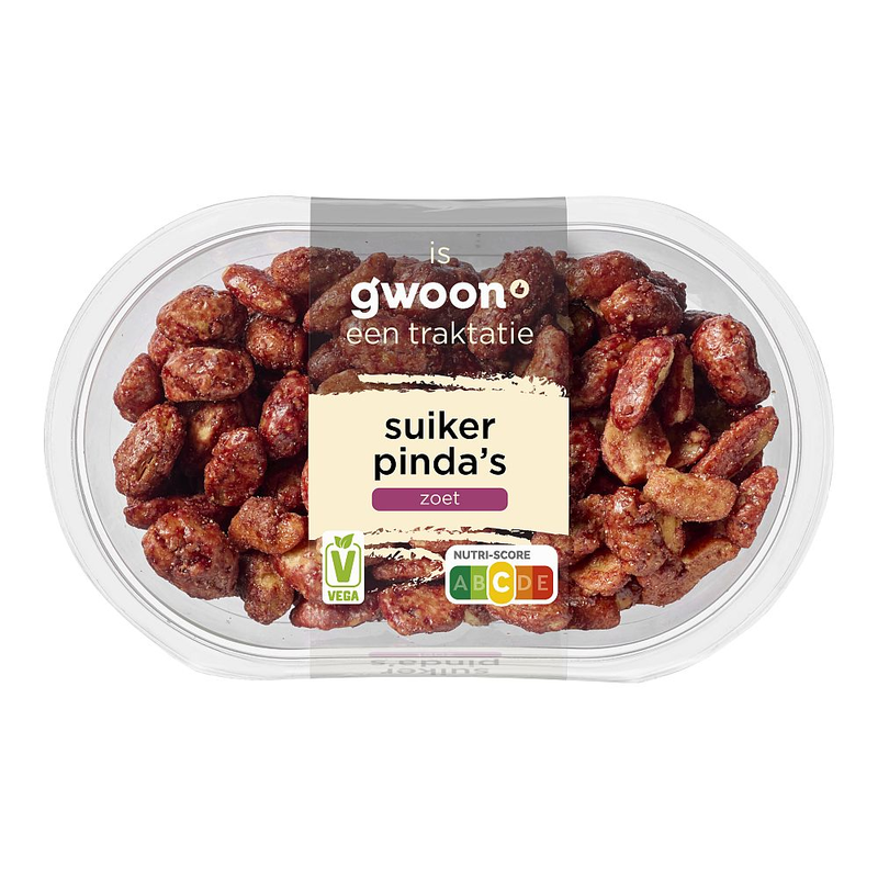 G'woon cup suikerpinda's 225 gr