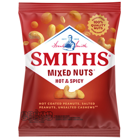Smiths mixed nuts hot & spicy