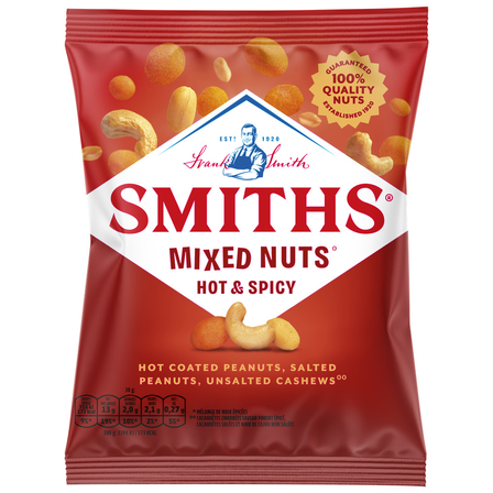 Smiths mixed nuts hot & spicy