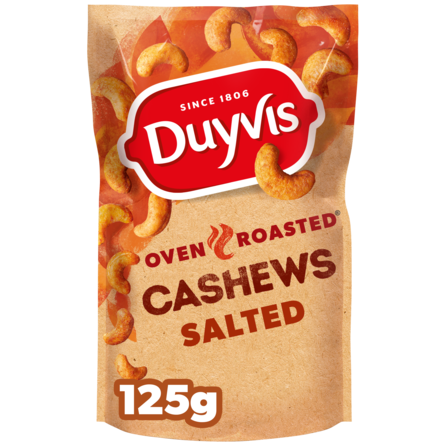 Duyvis Oven Roasted Gezouten Cashews 125 gr