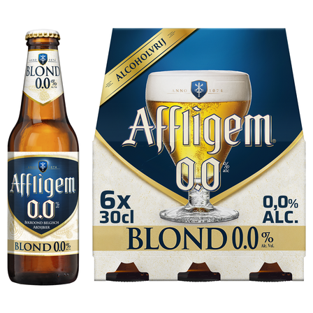 Affligem Blond 0.0 Bier Fles 6 x 30 cl