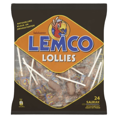 Lemco Lollies Salmiak 24 Stuks 240 g