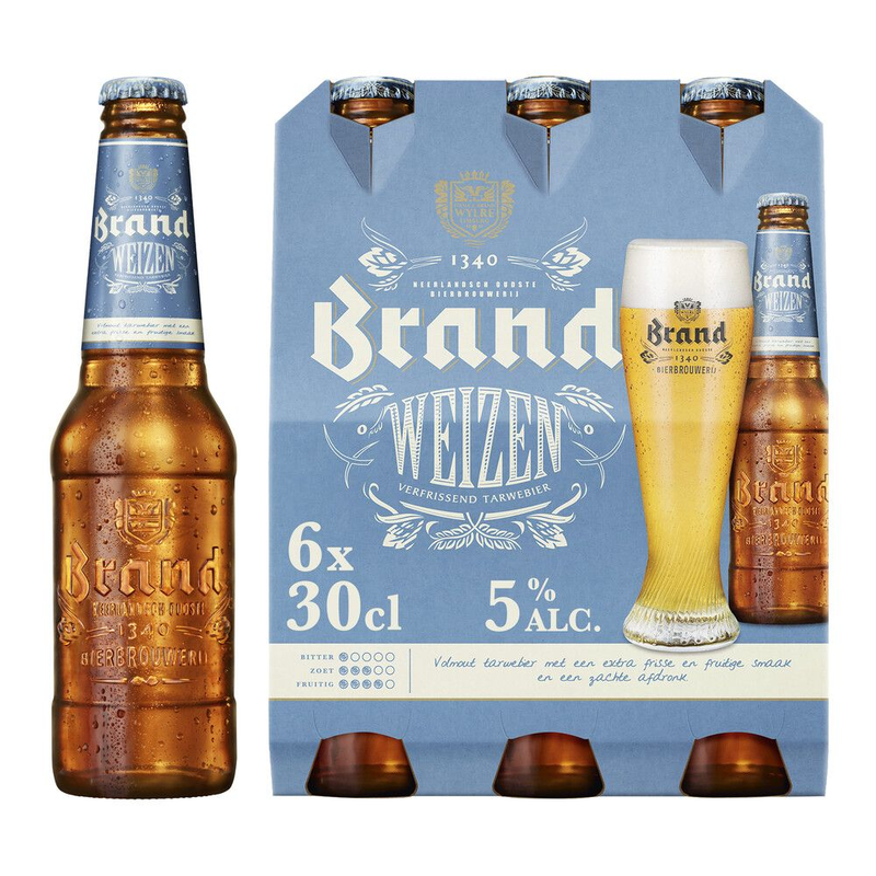 Brand Weizen Bier Fles 6 x 300ml