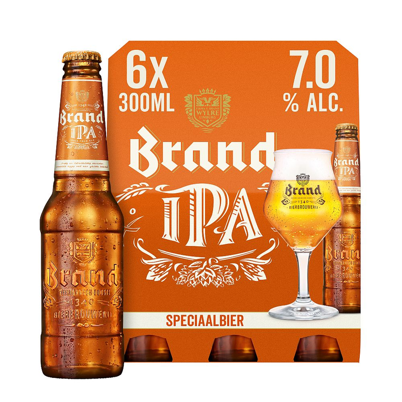 Brand IPA Bier Fles 6 x 300ml