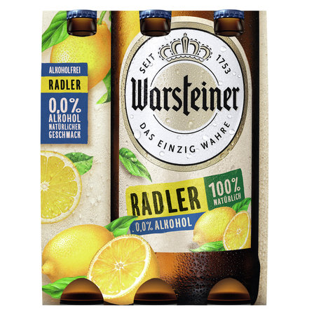 Warsteiner Alkoholfrei Radler Flesen 6 x 0,33 L