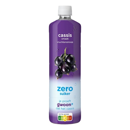 G'woon siroop cassis 0% suiker toegevoegd