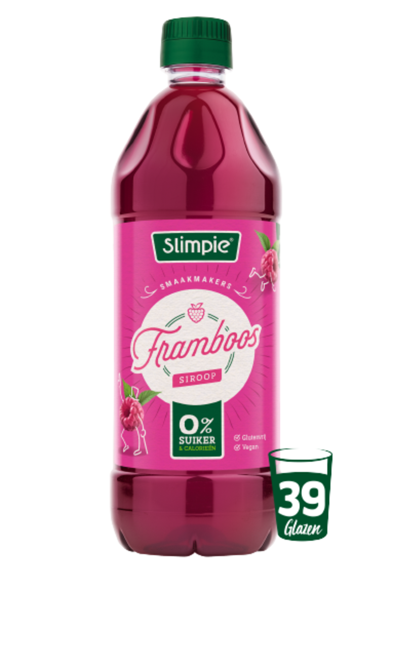 Slimpie Framboos siroop 0% suiker