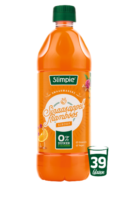 Slimpie Sinaasappel Framboos Siroop 650 ml