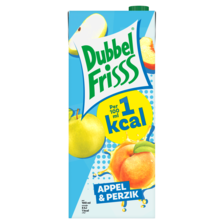 DubbelFrisss 1kcal Appel-Perzik 1,5 L