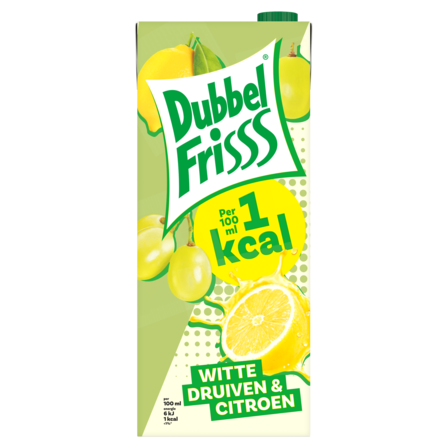 DubbelFrisss 1kcal Witte Druiven-Citroen 1,5 L