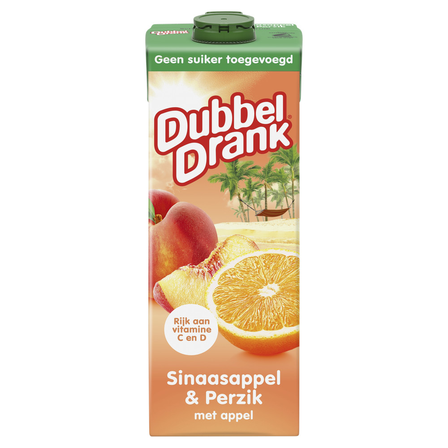 Dubbeldrank sinaasappel perzik geen suiker toegevoegd