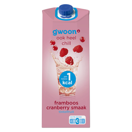 g'woon Tintelfruit1 KCal Framboos-Cranberrie