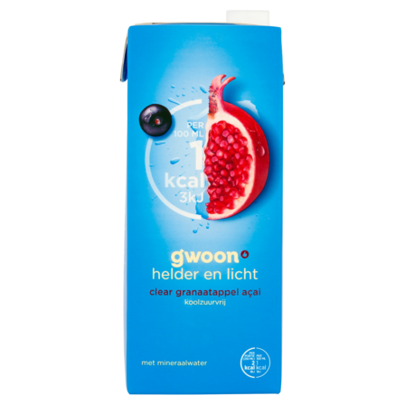 g'woon Clear Granaatappel Açai Koolzuurvrij 1,5 L