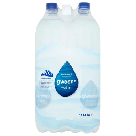g'woon Bronwater Koolzuurvrij 6-pack