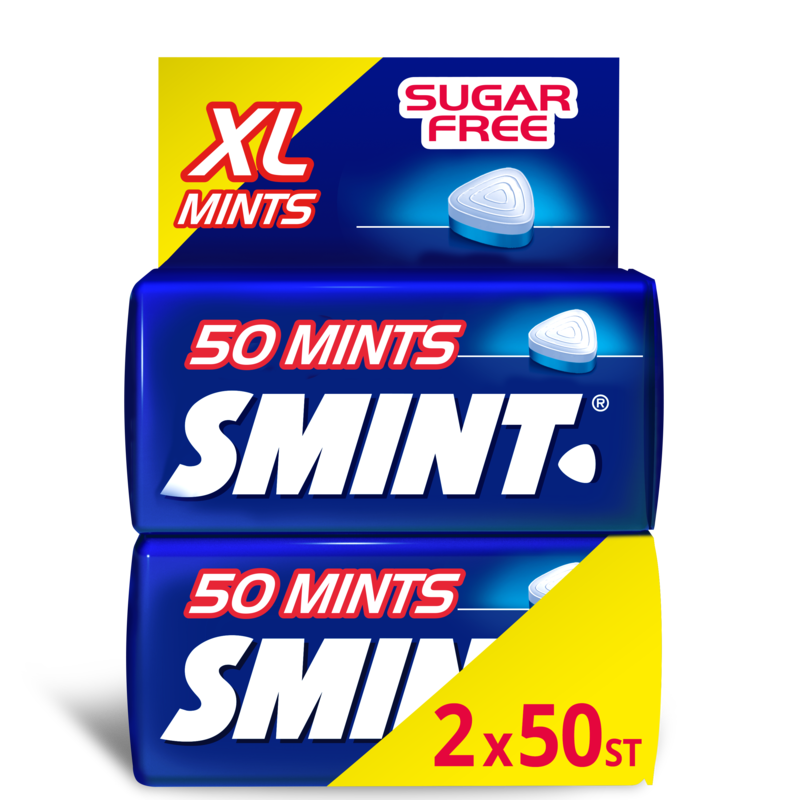 Smint XL Peppermint Suikervrij Duopack 2 x 50 stuks