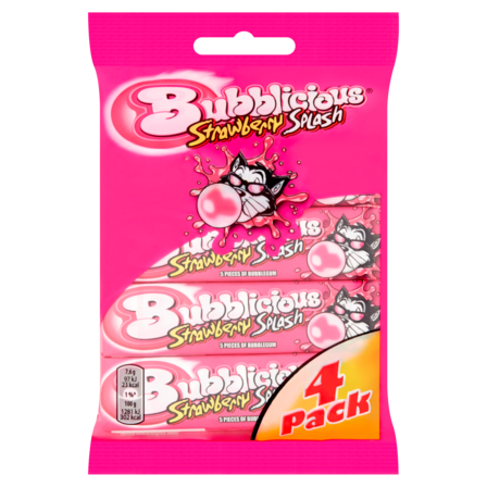 Bubblicious kauwgom Strawberry Splash 4 x 38 g
