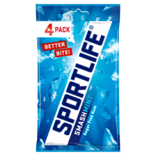 Sportlife Smashmint Suikervrij Kauwgom 4-Pack 4 x 18 g