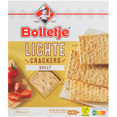 Bolletje Lichte Crackers Spelt 4 x 4 Stuks 190 g