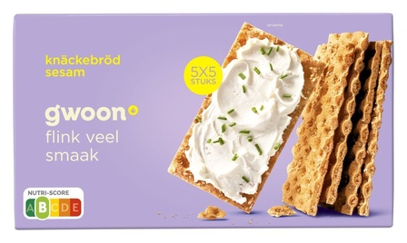 g'woon Knäckebröd Sesam 5 x 5 Stuks 375 g