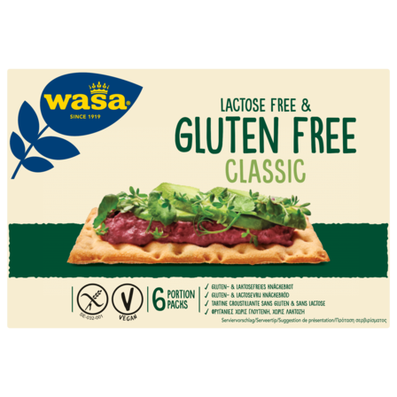 Wasa Gluten- & Lactosevrij Knäckebröd Classic 18 Stuks 240 g