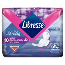 Libresse Maxi Goodnight Wings Maandverband 10 Stuks