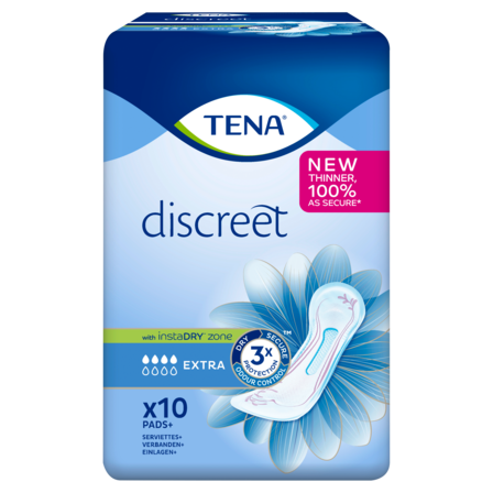 TENA Discreet Extra Verbanden 10 Stuks