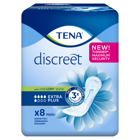 TENA Discreet Extra Plus Verbanden 8 Stuks