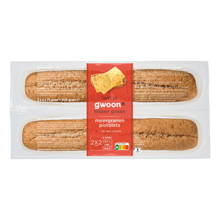 g'woon Meergranen Pistolets 4 x 75 g