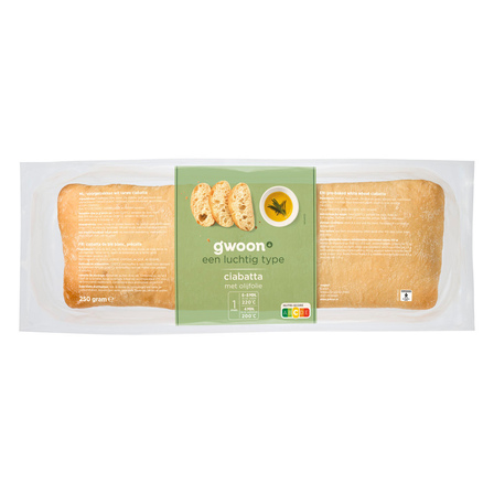 g'woon Ciabatta met Olijfolie 250 g