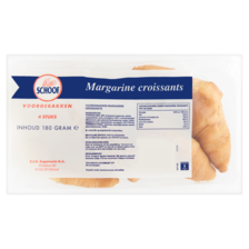 Schoof Margarine Croissants Voorgebakken 4 Stuks 180 g