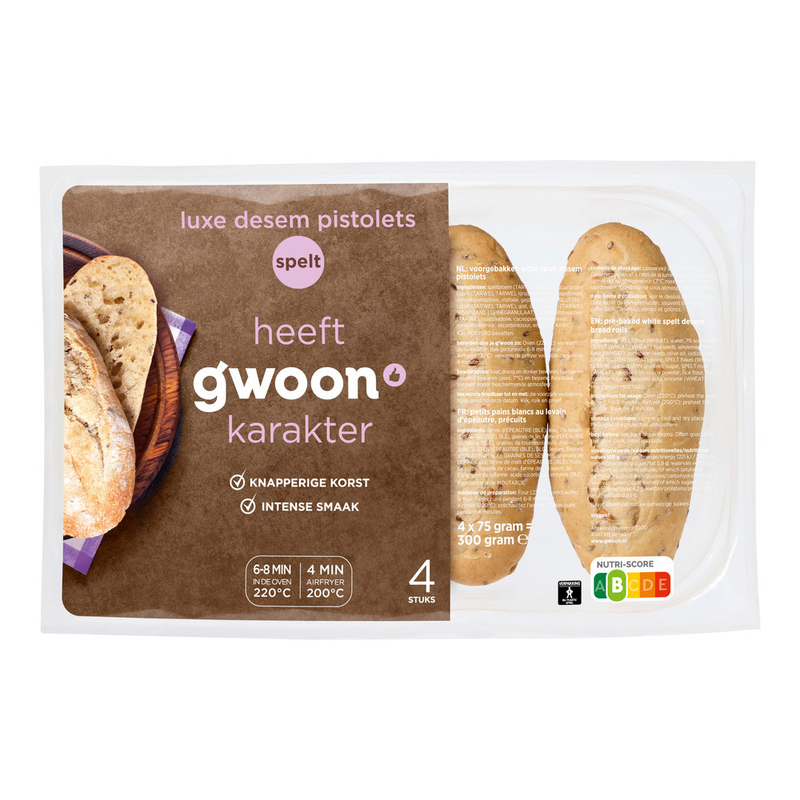G'woon Rustiek Desem Pistolets Spelt
