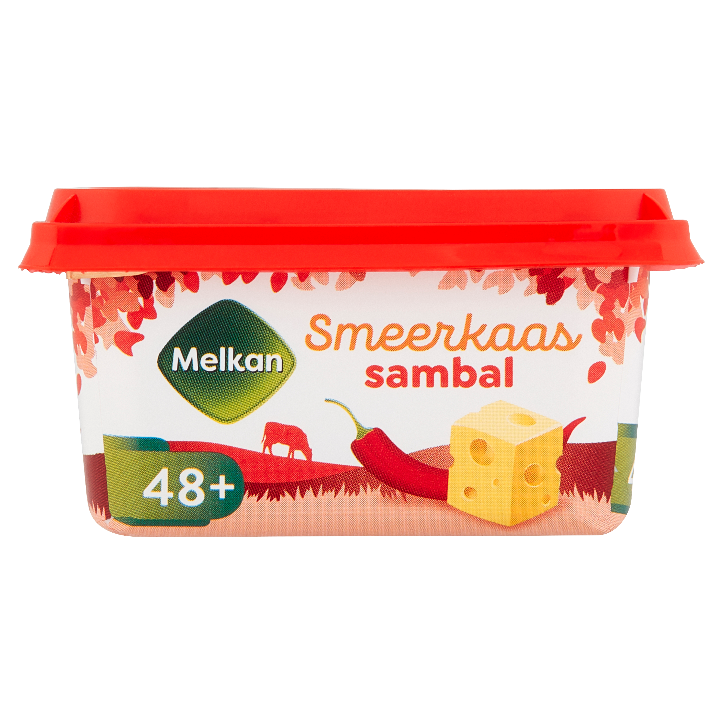 Melkan Smeerkaas 48+ Sambal 100 G | Poiesz Supermarkten