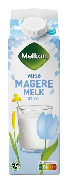 Melkan Verse Magere Melk 0% Vet 1 L