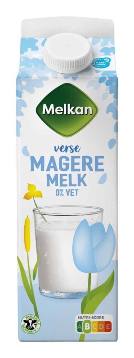 Melkan Verse Magere Melk 0% Vet 1 L