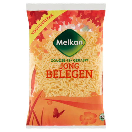 Melkan Goudse 48+ Geraspt Jong Belegen Voordeelpak 300 g