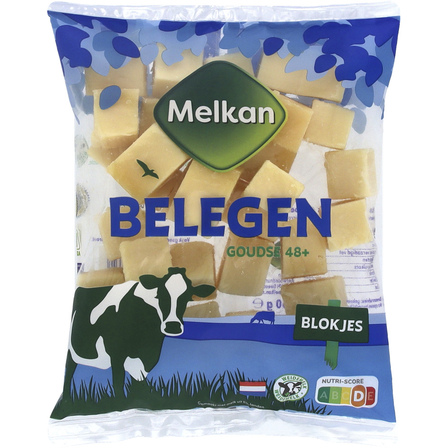 Melkan kaasblokjes 48+ belegen