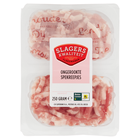 Slagerskwaliteit Ongerookte Spekreepjes