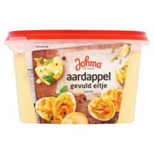 Johma aardappel gevuld eitje alade