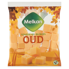 Melkan Goudse 48+ Blokjes Oud Kaas 200 g