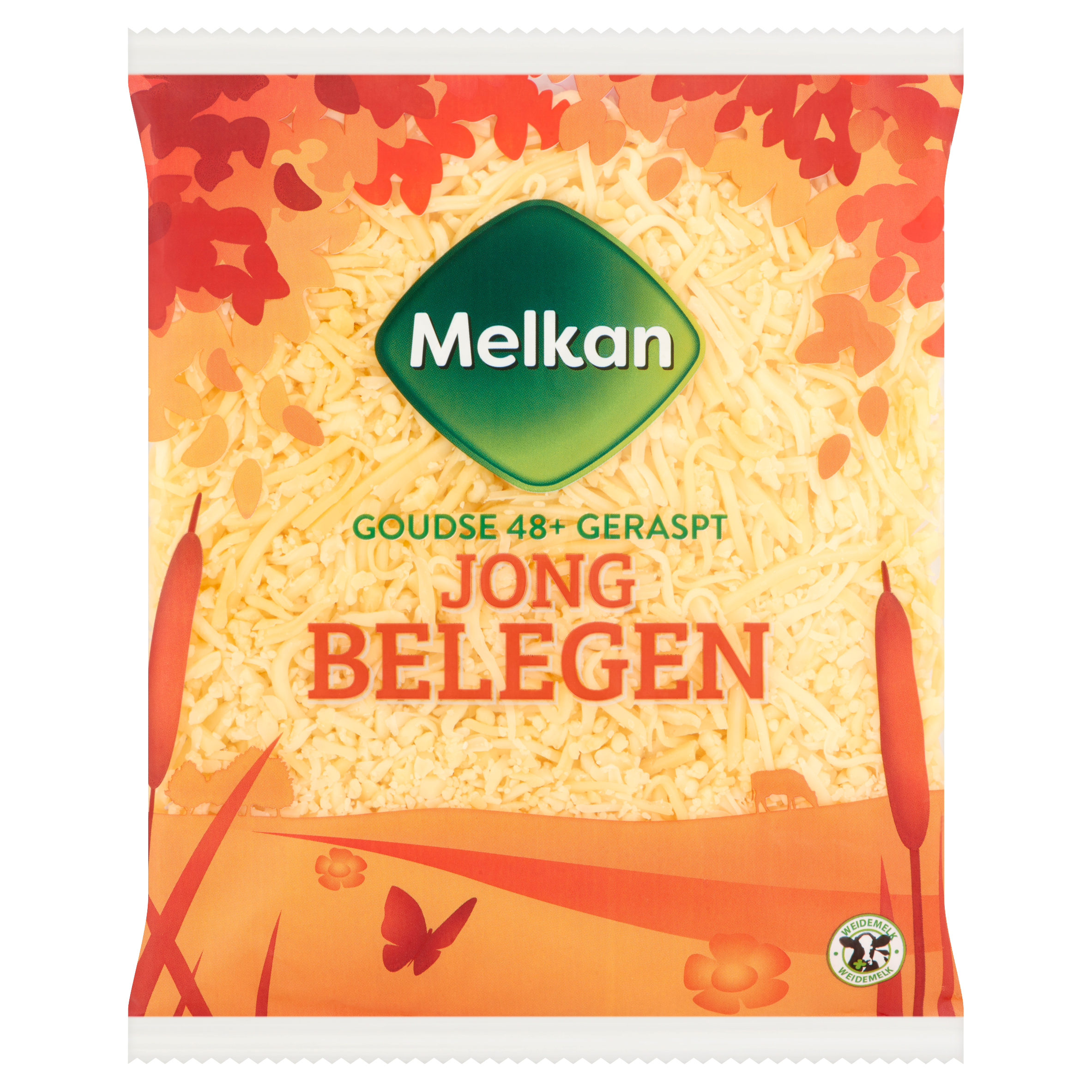 Melkan Goudse 48+ Geraspt Jong Belegen Kaas 175 G | Poiesz Supermarkten