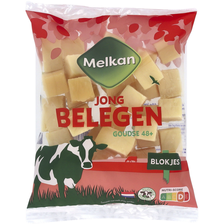 Melkan 48+ kaasblokjes jong belegen