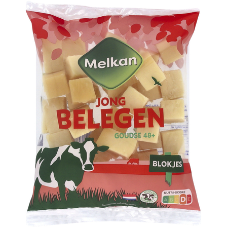 Melkan 48+ kaasblokjes jong belegen
