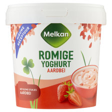 Melkan Romige Yoghurt Aardbei 1 kg