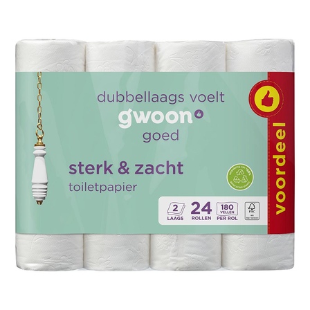 g'woon Toiletpapier 2-Laags Voordeel