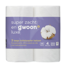 G'woon Toiletpapier Katoen 3 laags