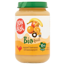 Bonbébé Bio Fruit Appel Banaan Sinaasappel 6+ Maanden 200 g