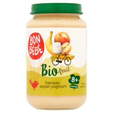 Bonbebe Bio Fruit Banaan Appel Yoghurt 8+ Maanden